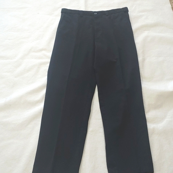 NWT Harbor Bay Black Men's Flat Front Slacks Pants Size 38" x 34" - Picture 2 of 9